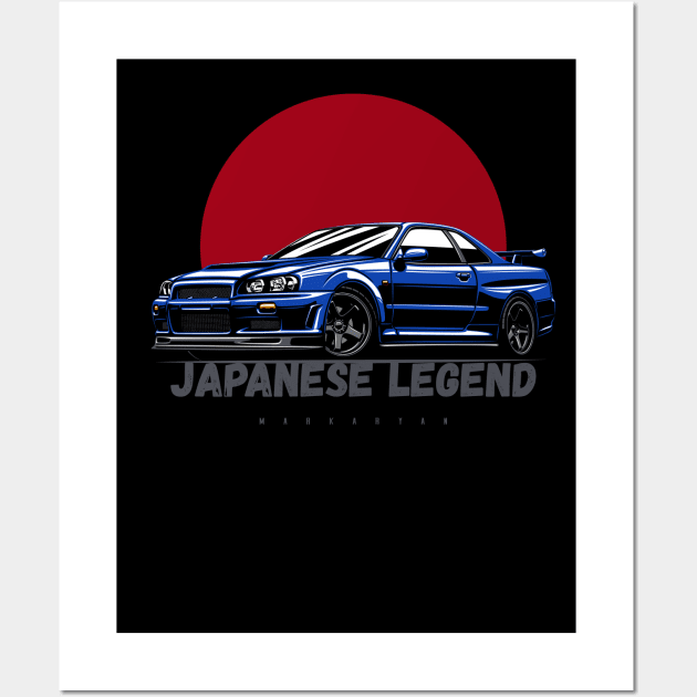 R34 Skyline Wall Art by Markaryan